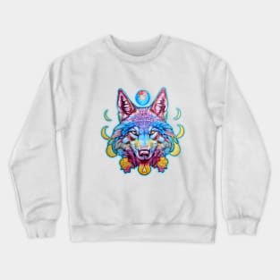 Valentines day wolf of colores Crewneck Sweatshirt